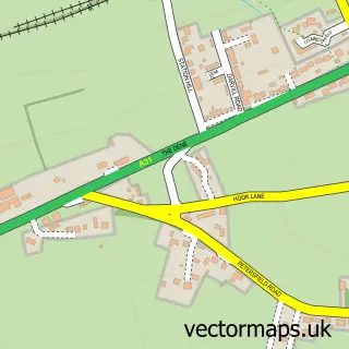 Street map sample of Ropley Dean, Hampshire