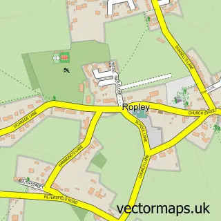 Street map sample of Ropley, Hampshire