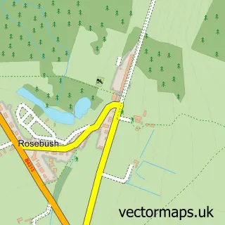 Street map sample of Rosebush, Dyfed