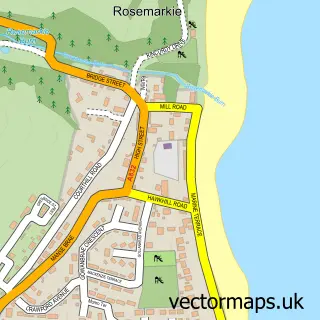 Street map sample of Rosemarkie, Ross and Cromarty