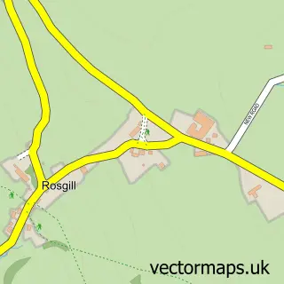Street map sample of Rosgill, Cumbria