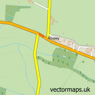 Street map sample of Rosley, Cumbria