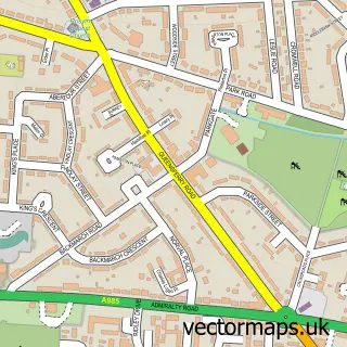 Street map sample of Rosyth, Fife