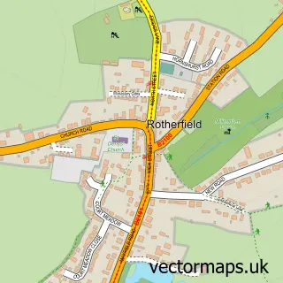 Street map sample of Rotherfield, East Sussex