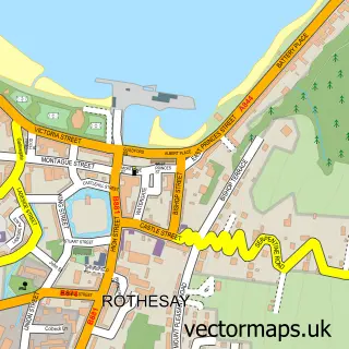 Street map sample of Rothesay, Argyll and Bute