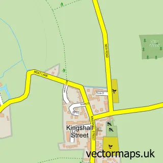 Street map sample of Rougham, Suffolk