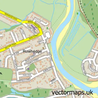 Street map sample of Rowhedge, Essex