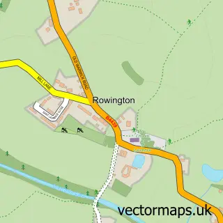 Street map sample of Rowington, Warwickshire
