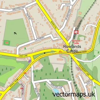 Street map sample of Rowlands Castle, Hampshire