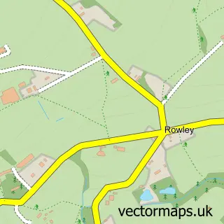 Street map sample of Rowley, Shropshire