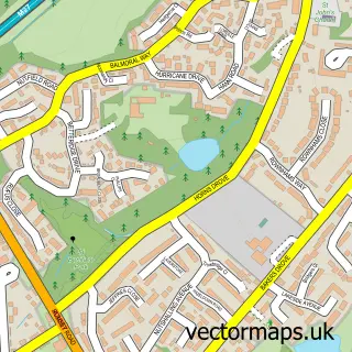 Street map sample of Rownhams, Hampshire