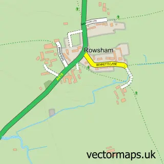 Street map sample of Rowsham, Buckinghamshire