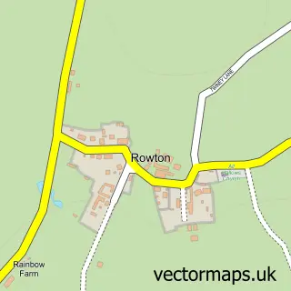 Street map sample of Rowton, Shropshire