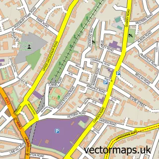 Street map sample of Royal Tunbridge Wells, Kent