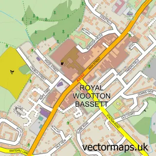 Street map sample of Royal Wootton Bassett, Wiltshire