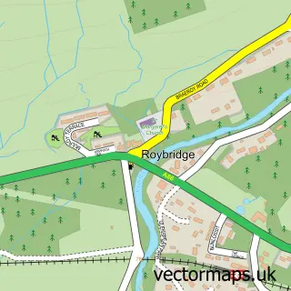 Street map sample of Roybridge, Inverness