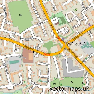 Street map sample of Royston, South Yorkshire