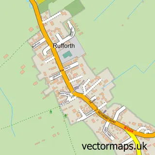 Street map sample of Rufforth, North Yorkshire