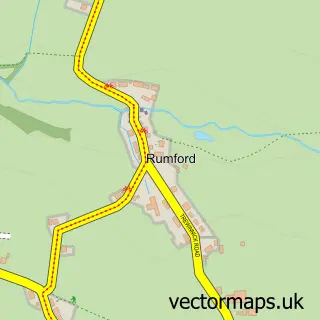 Street map sample of Rumford, Cornwall