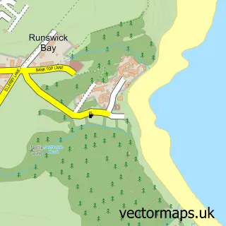 Street map sample of Runswick Bay, North Yorkshire