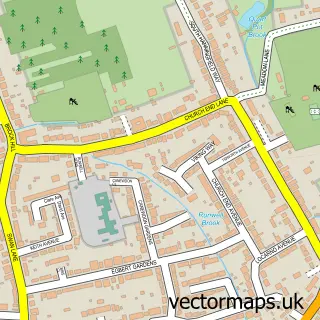 Street map sample of Runwell, Essex