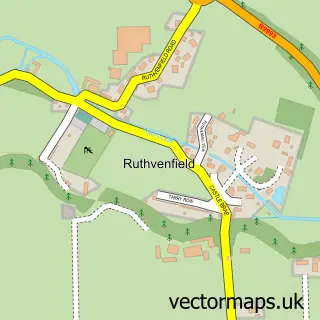 Street map sample of Ruthvenfield, Perth and Kinross