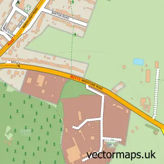 Street map sample of Ruxley, Greater London