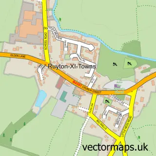 Street map sample of Ruyton-XI-Towns, Shropshire