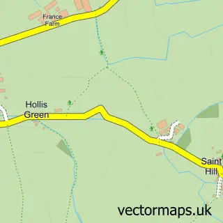 Street map sample of Saint Hill, Devon