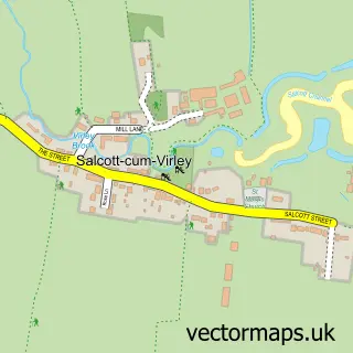 Street map sample of Salcott-cum-Virley, Essex