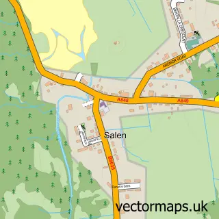 Street map sample of Salen, Argyll and Bute