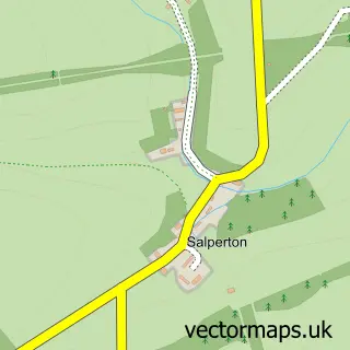 Street map sample of Salperton, Gloucestershire