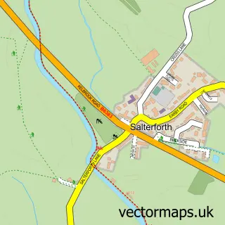 Street map sample of Salterforth, Lancashire