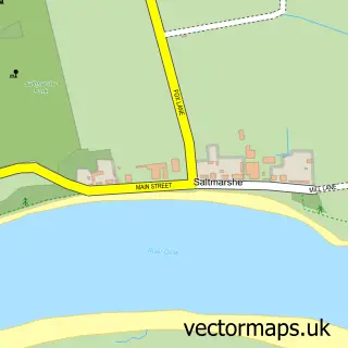 Street map sample of Saltmarshe, East Riding of Yorkshire