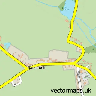 Street map sample of Sambrook, Shropshire