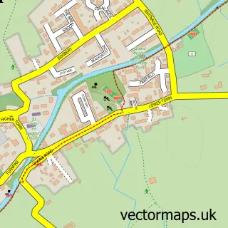 Street map sample of Sampford Peverell, Devon