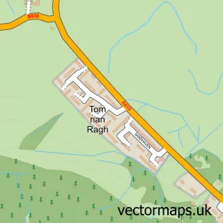 Street map sample of Sandhaven, Argyll and Bute