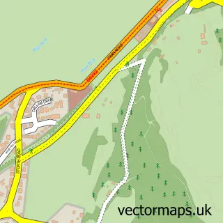 Street map sample of Sandside, Cumbria