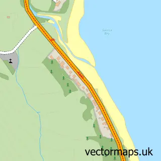 Street map sample of Sannox, Ayrshire and Arran