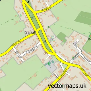 Street map sample of Sarratt, Hertfordshire