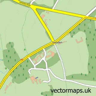 Street map sample of Sarsden, Oxfordshire