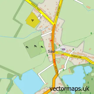 Street map sample of Saul, Gloucestershire
