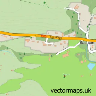Street map sample of Saunton, Devon