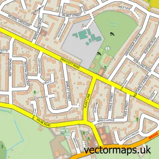 Street map sample of Sawley, Derbyshire