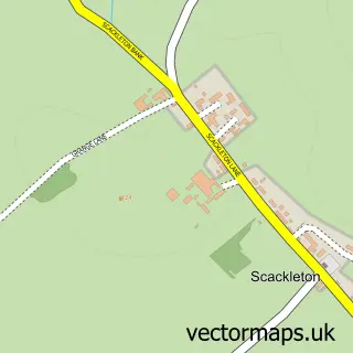 Street map sample of Scackleton, North Yorkshire