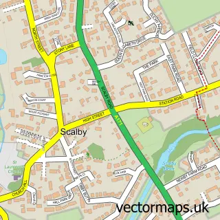 Street map sample of Scalby, North Yorkshire