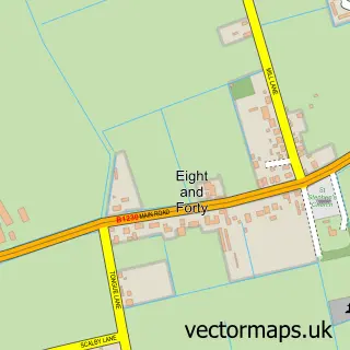Street map sample of Scalby, East Riding of Yorkshire