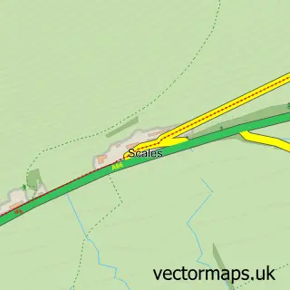 Street map sample of Scales, Cumbria