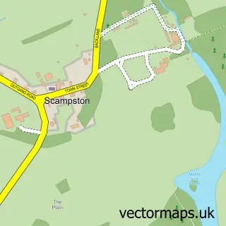 Street map sample of Scampston, North Yorkshire