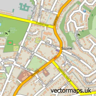 Street map sample of Scone, Perth and Kinross